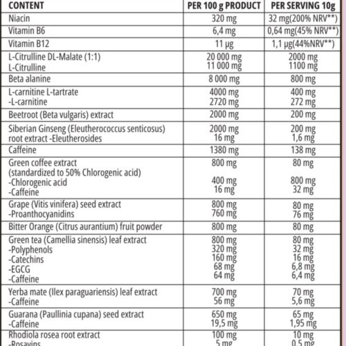 The Queen pre-workout 300g - Afbeelding 4
